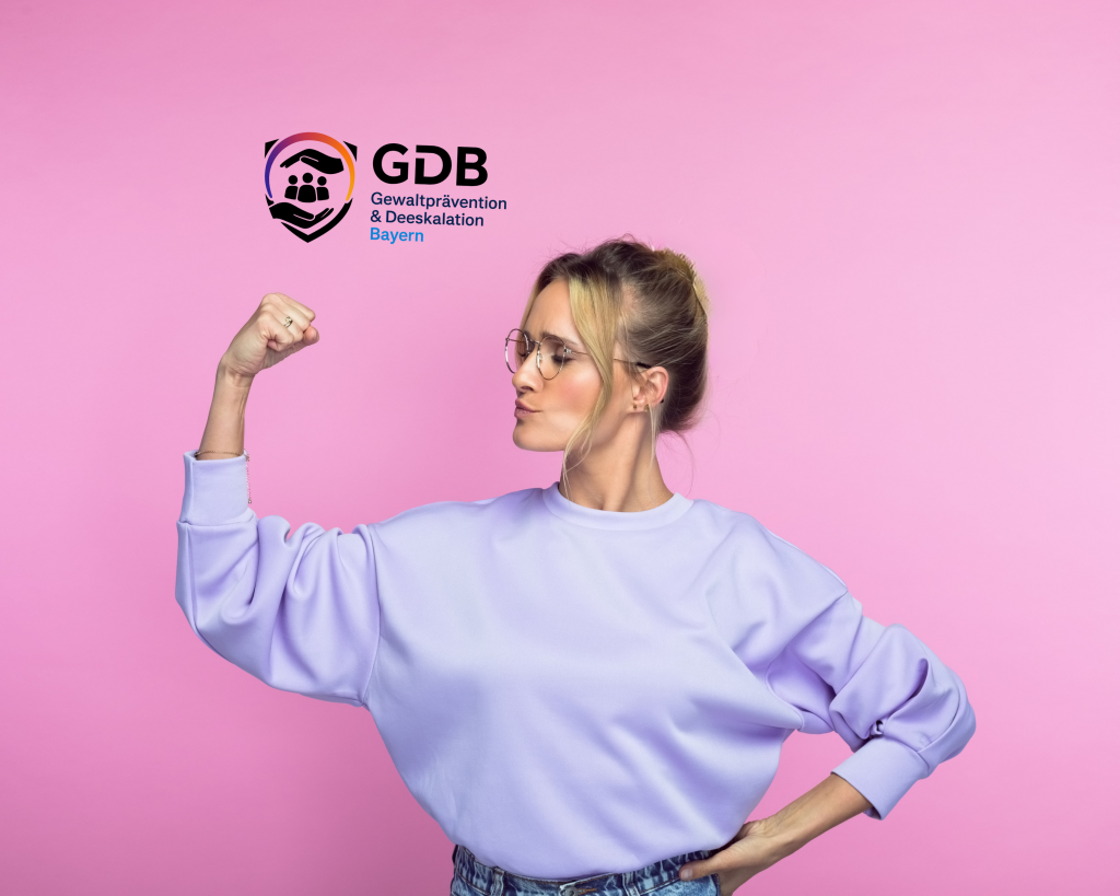 frau mit logo
