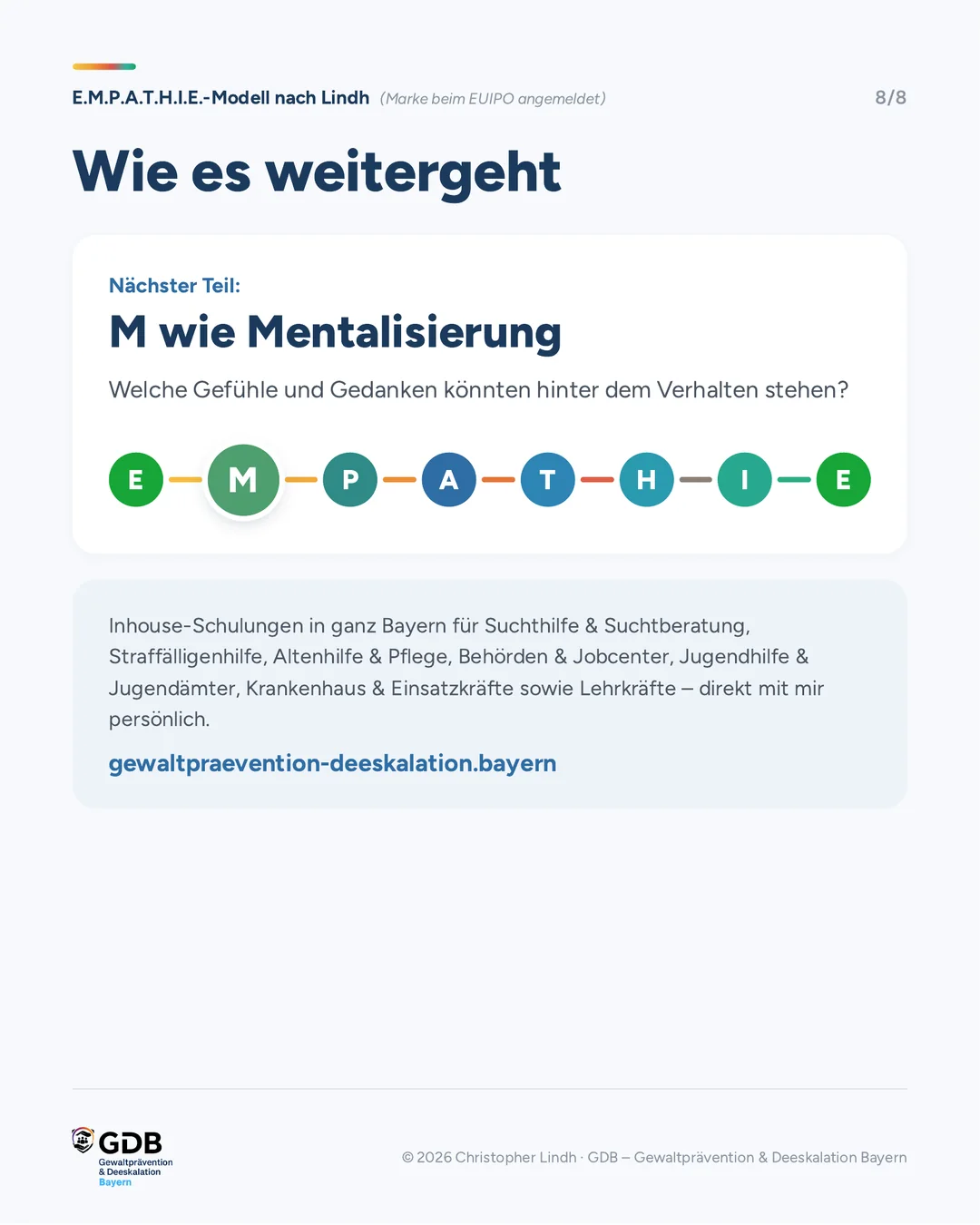 Wie es weitergeht: der nächste Baustein des Modells